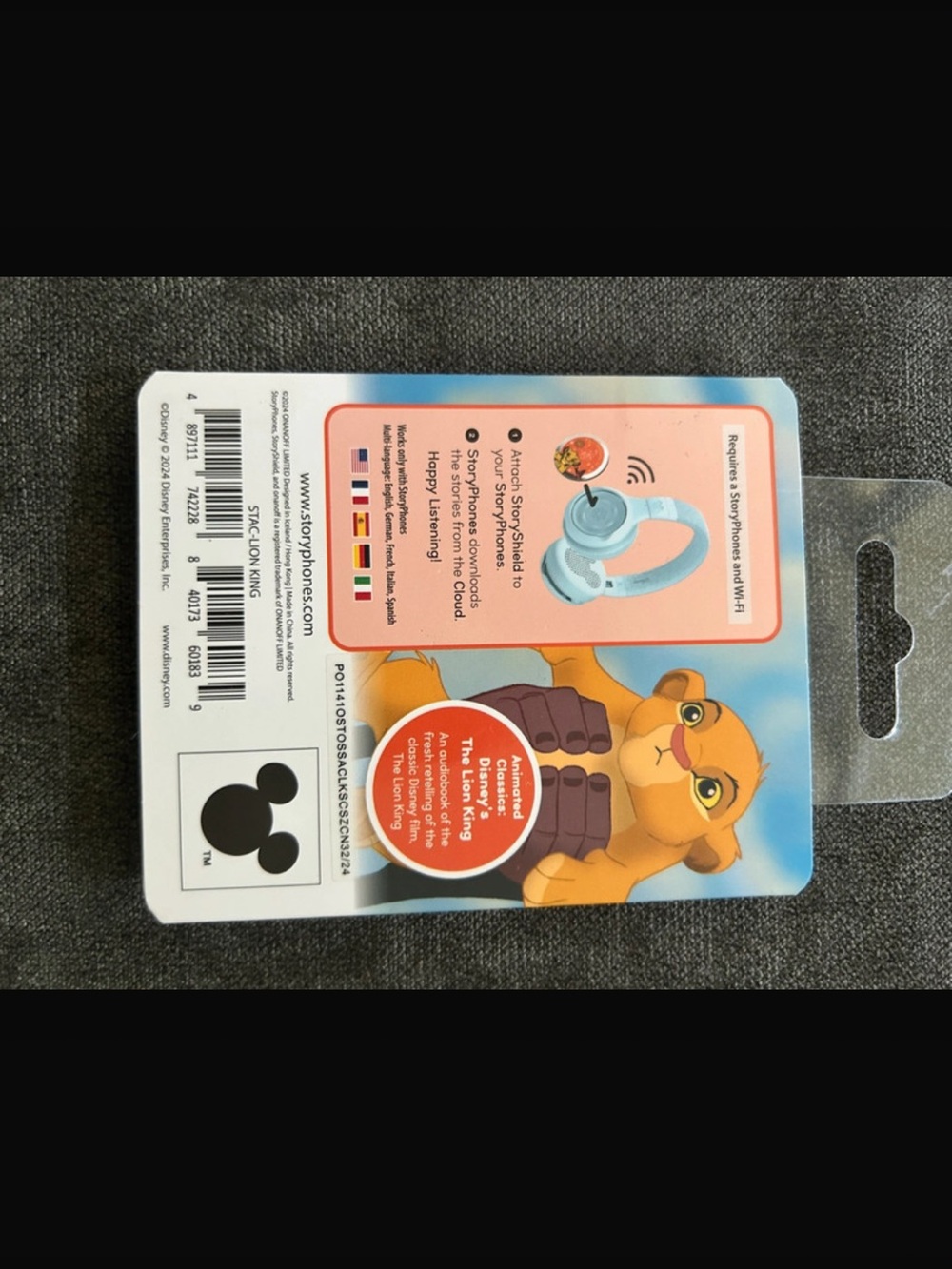 Disney Blue Kids Headphones with Lion King Artwork